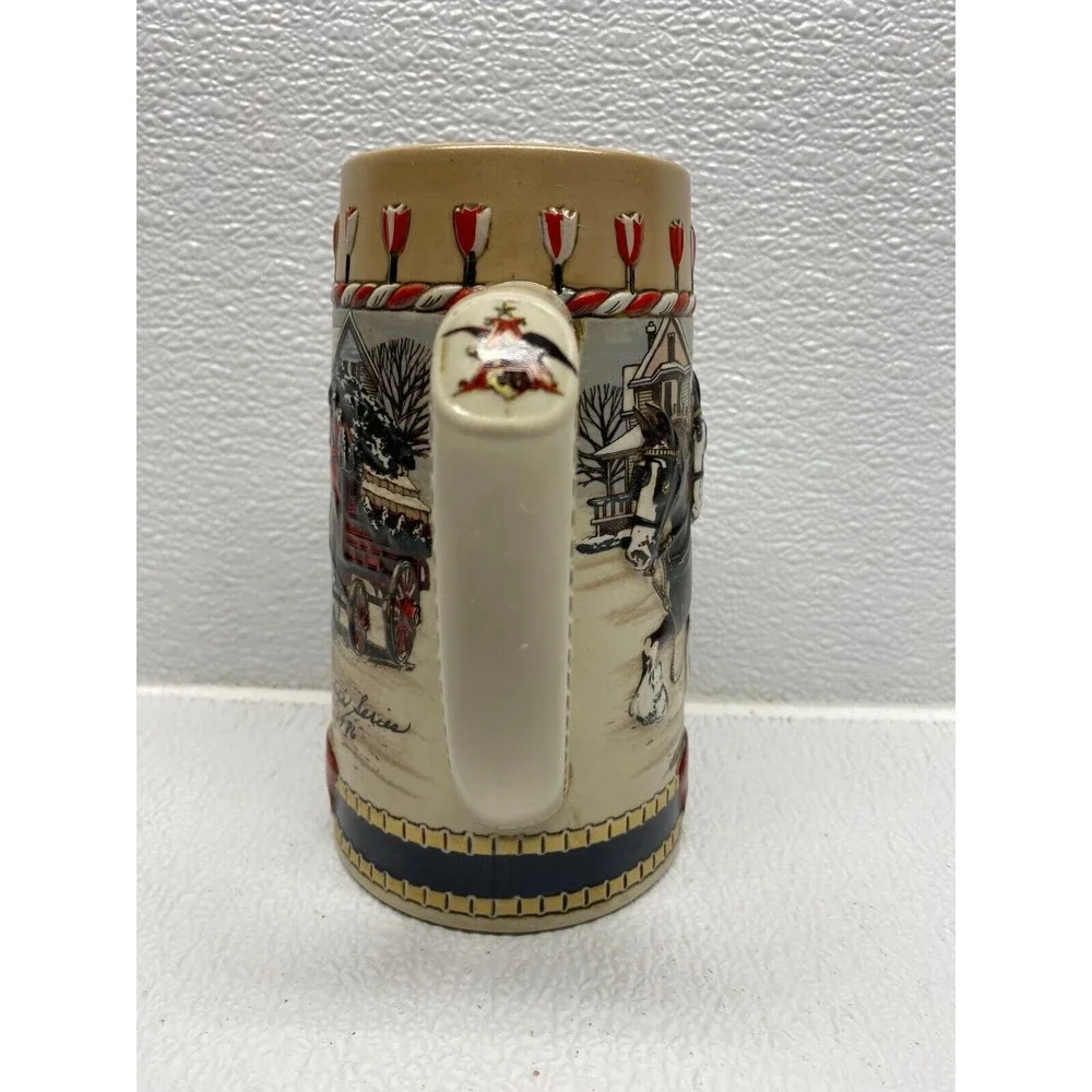 Vintage 1986 Budweiser Ceramarte B Series Beer Stain Ceramic Mug